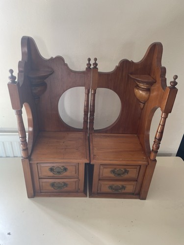 Two antique wood corner - two,