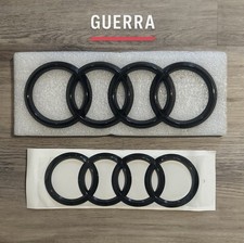 Audi Black Rings Set 249mm Front + 202mm Rear (2020–2023 Models) – Gloss Black '