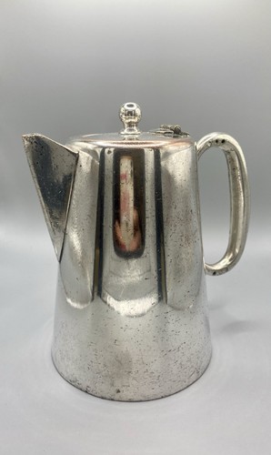 Vintage silver plate coffee - plate,