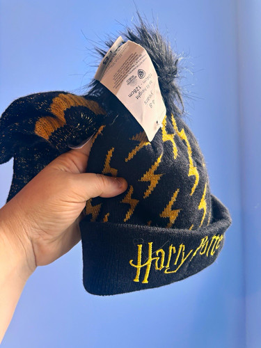 Harry potter black knit beanie - potter,