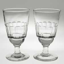 Two Continental Rummer Glasses - Possibly Absinthe c1900
