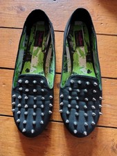 Avril Lavigne Abbey Dawn Studded Black Flat Shoes Pumps UK9 US11 EU42 Worn Twice