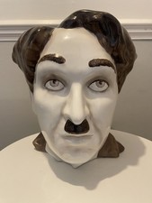Fleshpots RARE 70s Genuine Porcelain Bust - Charlie Chaplin 28cm Tall