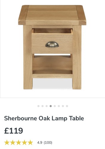 Small solid wood oak side - small,