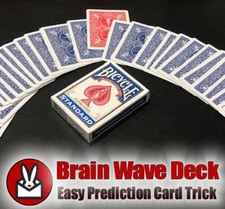 BRAIN WAVE DECK MAGIC TRICK ROUGHED BICYCLE PLAYING CARDS MIND MENTAL PREDICTION