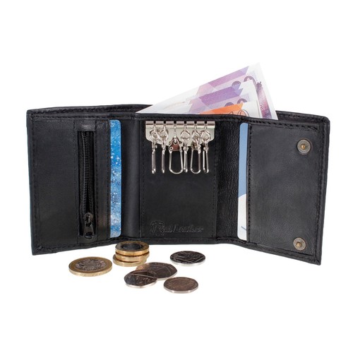 Black leather key holder - holder,