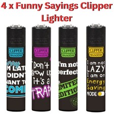 4 x Clipper Lighters FUNNY
