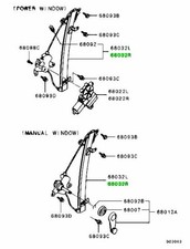 Regulator, Rr Door Window, Rh For: Mitsubishi Lancer Evo 7 8 9 (CT9A)