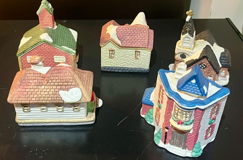 Vintage christmas village - christmas,