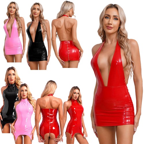 Women wet look pvc - look,