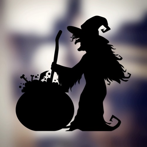 Spooky witch cauldron cooking - witch,