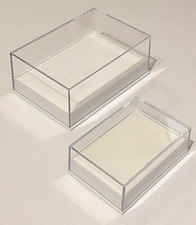 Gift Pendant Earrings Large CLEAR Plastic JEWELLERY BOXES 80mm 58mm WHOLESALE UK