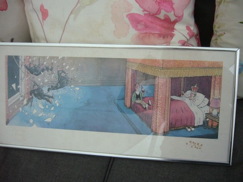 Jak cartoon stamped framed