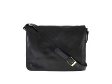 Visconti  leather Shoulder Messenger bag Black 38 x 31cm