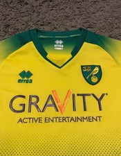  Errea NCFC Norwich City 2019-2020 Home Football Shirt. Size 36" Pukki 22