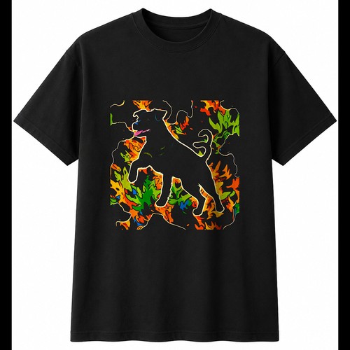 Psychedelic patterdale terrier - psychedelic,