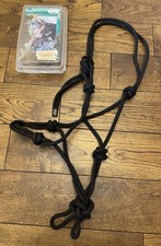 Nylon Black Knot Rope Kind Halter Natural Horsemanship Parelli Style