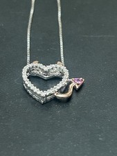 Necklace Heart 14k On Sterling