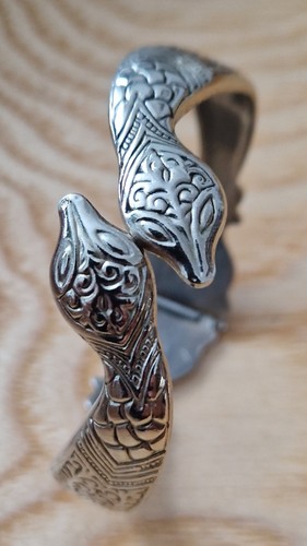 Vintage silver tone - vintage, snake