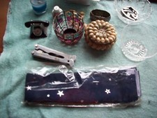GRANDPUS JUNK DRAWER DISHES,CANDLES SHELL PURSE