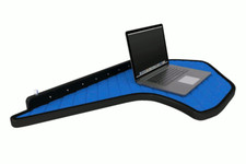 Central Wooden Table w/ Blue