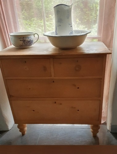 Antique victorian pine chest - victorian,