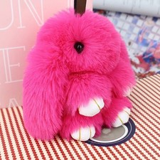 1 Pc Cute Bunny Keychain Fur