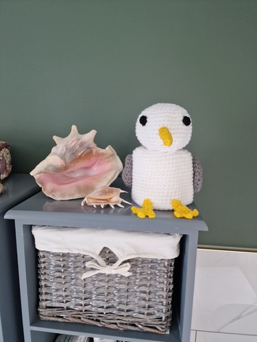 Handmade crochet seagull - handmade,