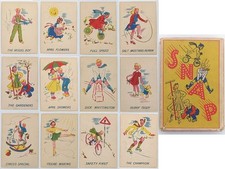 Complete vintage 1950s Snap card game box 50s traditional sayings
