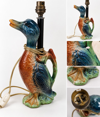 Vintage ceramic mallard duck - vintage,