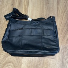 Lorenz Black Cow Hide Leather Handbag - 3743 - Twin Top - New