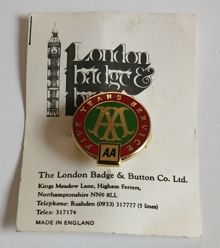 Vintage years service - vintage, aa
