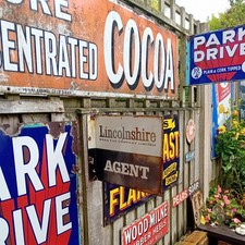 vintage enamel sign automobilia