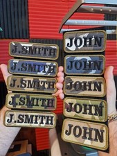 Military PAINTBALL   AIRSOFT Name tag TEXT badge patch Hook and Loop