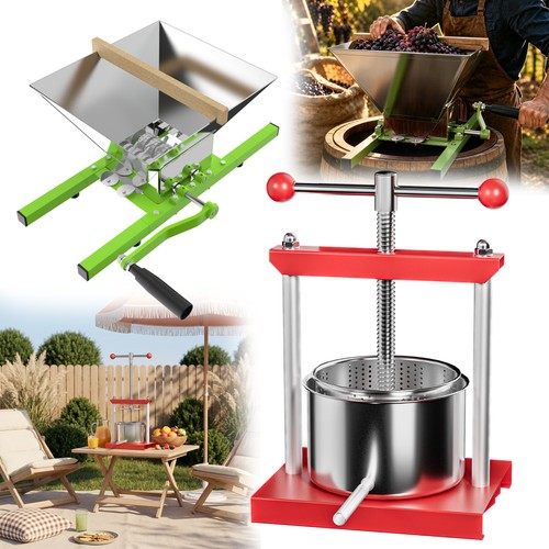 Manual fruit press with - press,