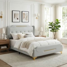 Leather Upholstered Bed Frame