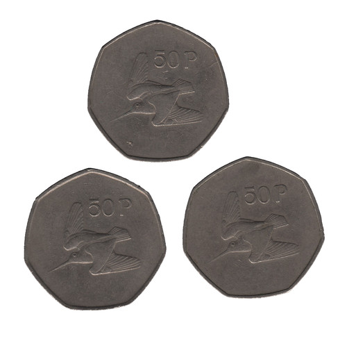 Ireland woodcock 50p coins - ireland,
