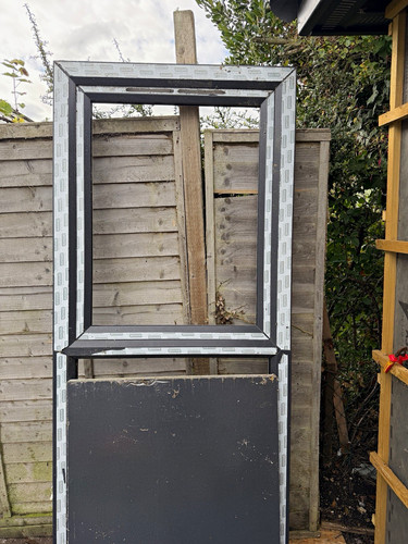 Grey upvc fixed home - upvc, window