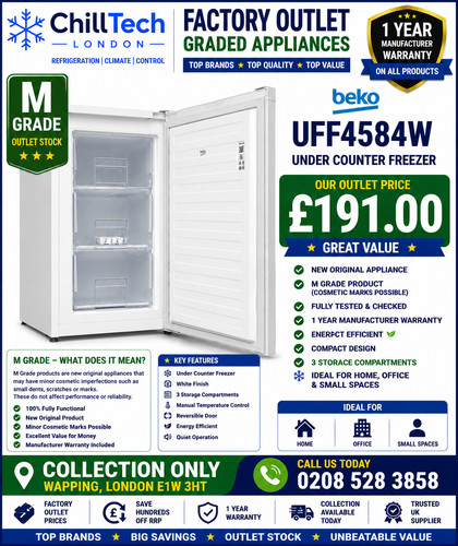 Beko uff4584w under counter - beko,
