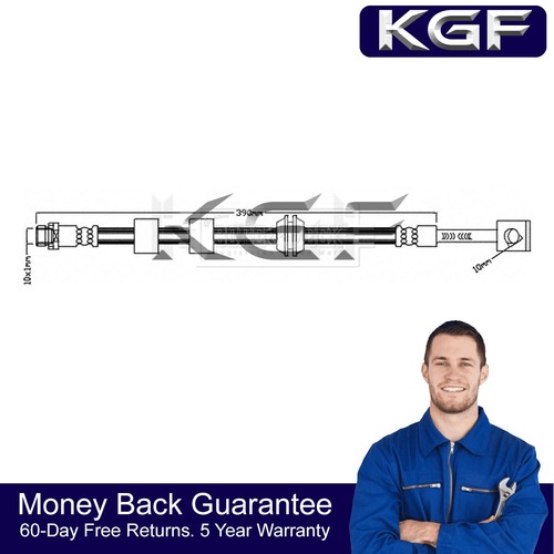 Kgf front brake hose fits - fits, ford