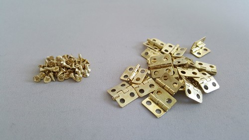 Hinges mini gold 13x12mm diy - 13x12mm,
