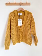 BNWT Zara Girls chanelle Mustard Cardigan Age 8-9