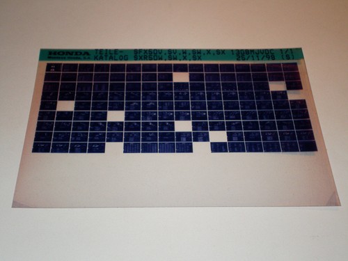 Microfiche spare parts catalog - parts,