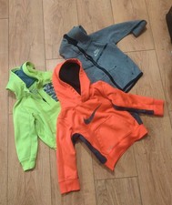 3X Kids Nike Hoodies  Size 2-3 Years Florescent Yellow/Red/Grey Hardly Worn VGC