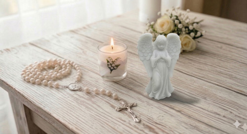 Beautiful resin angel - angel, cherub