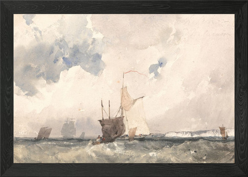 Watercolor painting ships - watercolor,