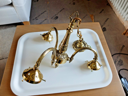 Arm brass ceiling light - brass,