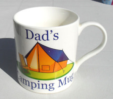 Dad's Camping Mug Vintage Orange Tent Picture