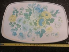 Vintage Melamine Floral Serving Tray Flower Power/Hippy St Michael Shabby Chic