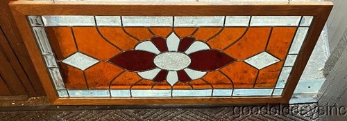 Stained leaded glass transom - leaded,